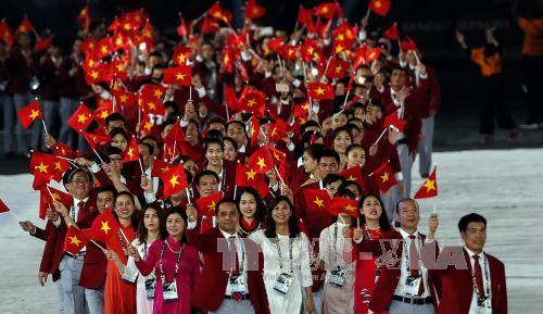 Tại SEA Games 29, Đoàn Thể thao Việt Nam thi đấu xuất sắc giành 166 huy chương các loại, xếp thứ 3/11 quốc gia tham dự. Ảnh: TTXVN
